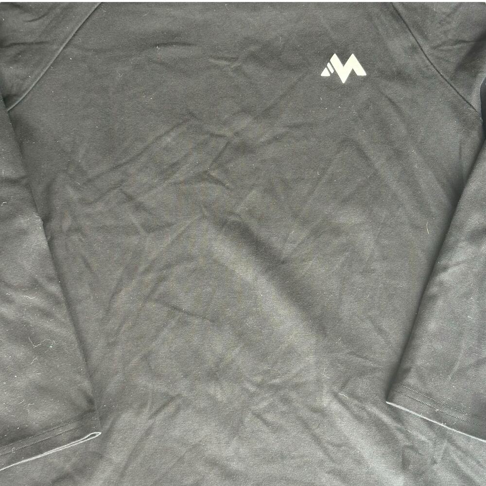 Mens Shirt Size Medium Black Stretch Thick Long Sleeve Workout Hike Gym Outdoor - Picture 6 of 7